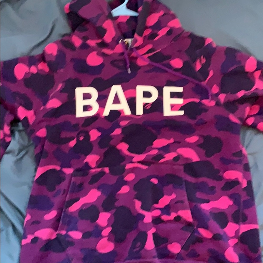 Bape purple camo hoodie size xl